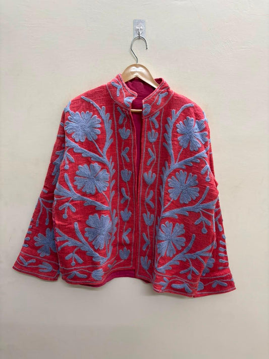 Handcrafted Suzani Embroidered Cotton Jacket – Floral Artisan Open Front Jacket (Copy) (Copy) (Copy) (Copy) (Copy) (Copy) (Copy) (Copy) (Copy) (Copy) (Copy) (Copy) (Copy) (Copy) (Copy) (Copy) (Copy) (Copy) (Copy) (Copy)