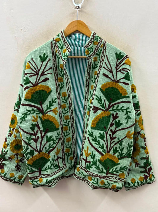 Handcrafted Suzani Embroidered Cotton Jacket – Floral Artisan Open Front Jacket (Copy) (Copy) (Copy) (Copy) (Copy) (Copy) (Copy) (Copy) (Copy) (Copy) (Copy) (Copy) (Copy) (Copy) (Copy) (Copy) (Copy) (Copy) (Copy) (Copy) (Copy) (Copy) (Copy) (Copy)