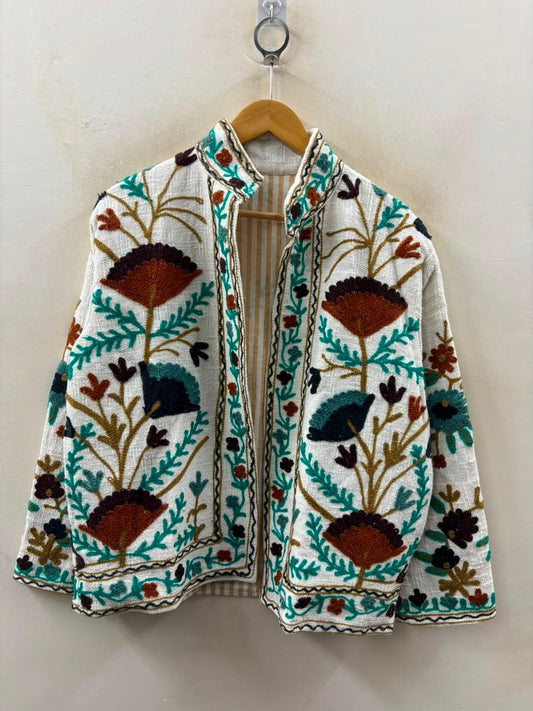 Handcrafted Suzani Embroidered Cotton Jacket – Floral Artisan Open Front Jacket (Copy) (Copy) (Copy) (Copy) (Copy) (Copy) (Copy) (Copy) (Copy) (Copy) (Copy) (Copy) (Copy) (Copy) (Copy) (Copy) (Copy) (Copy) (Copy) (Copy) (Copy) (Copy)