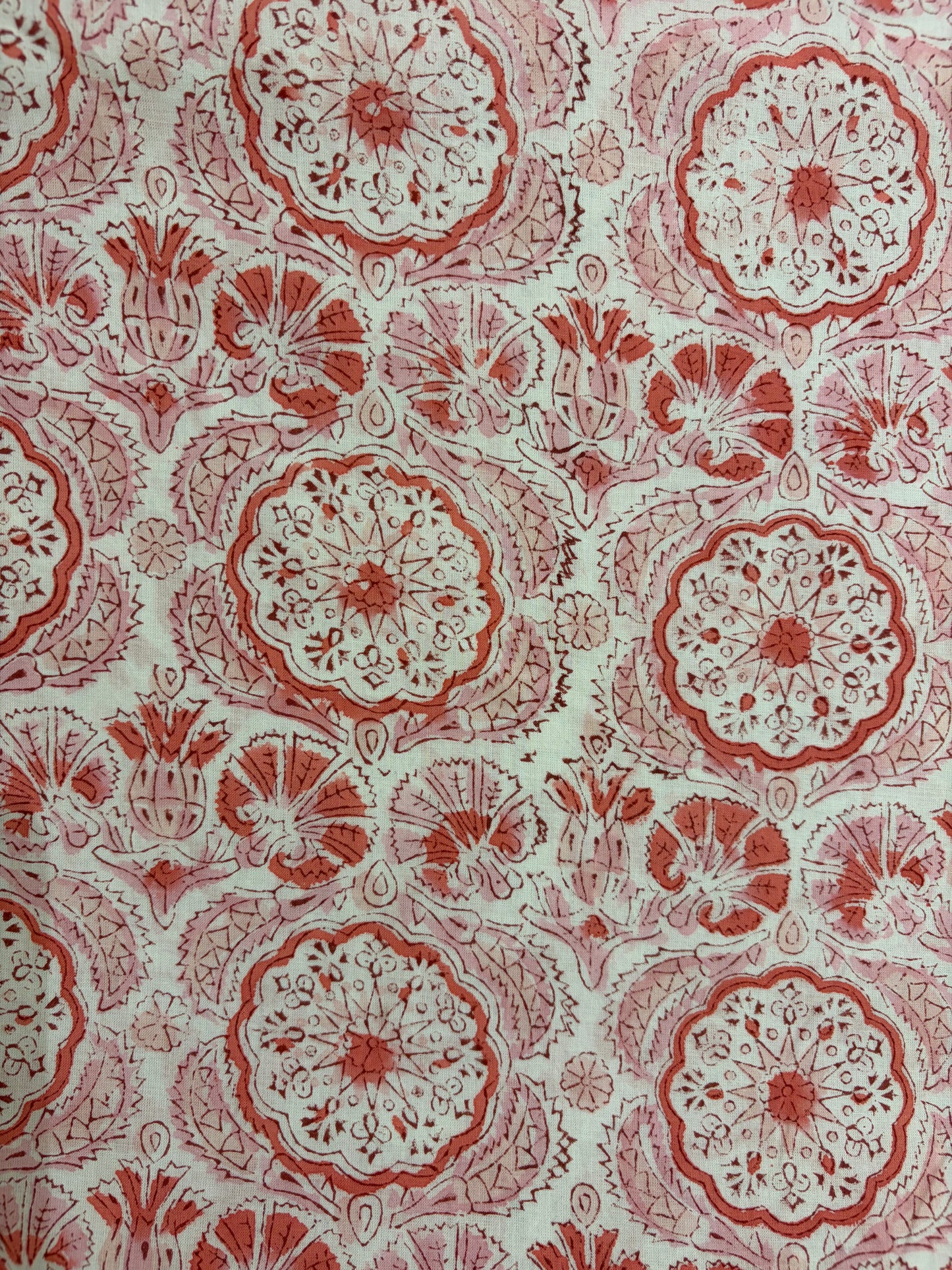 100% Cotton Hand Block Print Fabric Set | Floral Buta & Border Print Cotton Fabric | Indian Jaipur Cotton Fabric for Dress Material, Home Décor & Wholesale