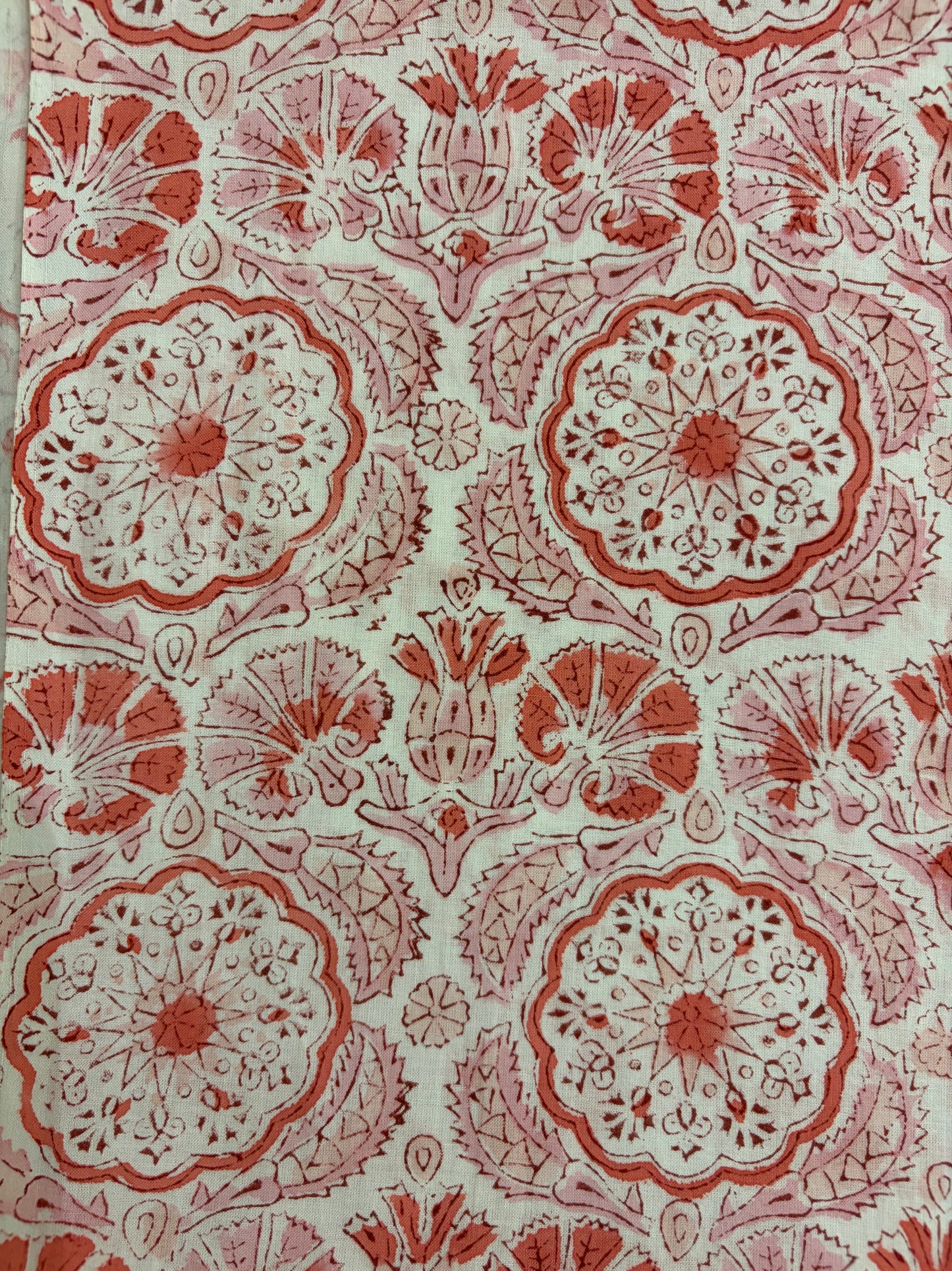 100% Cotton Hand Block Print Fabric Set | Floral Buta & Border Print Cotton Fabric | Indian Jaipur Cotton Fabric for Dress Material, Home Décor & Wholesale