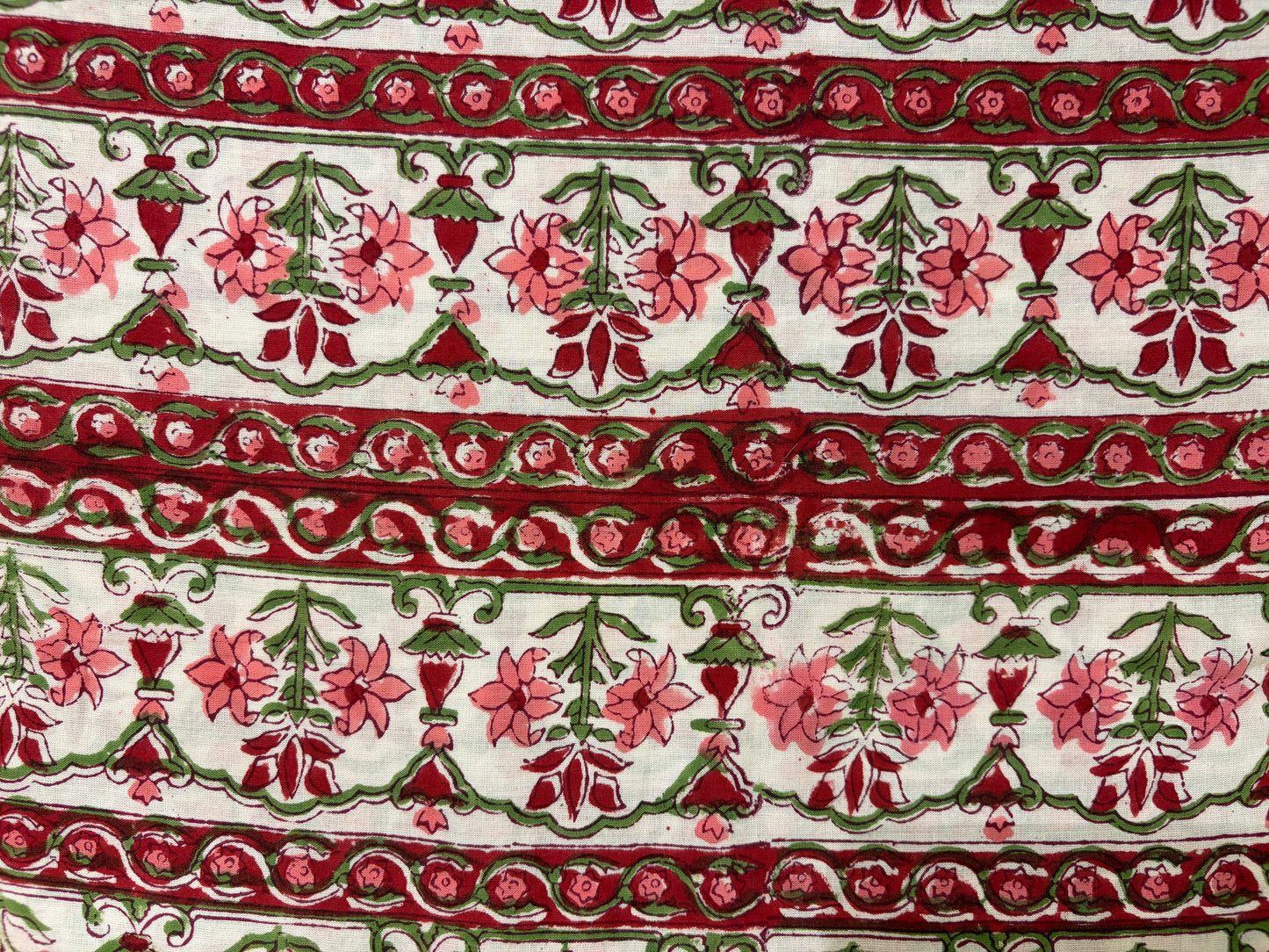 100% Cotton Hand Block Print Fabric Set | Floral Buti with Coordinated Border Print | Jaipur Printed Cotton Dress Material Fabric | Wholesale Manufacturer & Exporter