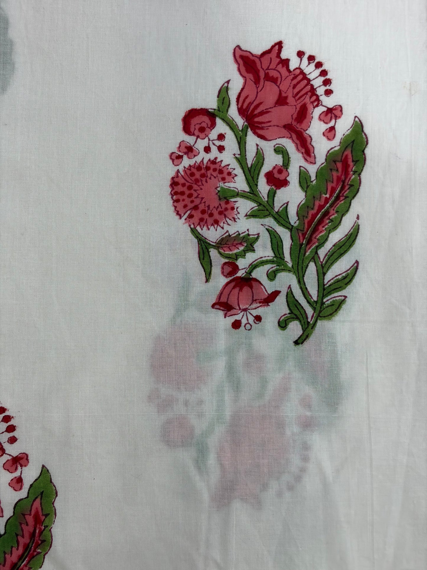 100% Cotton Hand Block Print Fabric Set | Floral Buti with Coordinated Border Print | Jaipur Printed Cotton Dress Material Fabric | Wholesale Manufacturer & Exporter