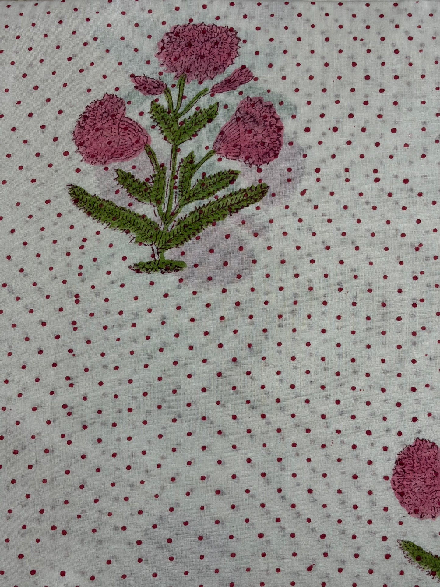 100% Cotton Hand Block Print Fabric | Floral Stripe Jaipur Print Cotton Fabric | Indian Handmade Fabric for Dresses, Quilts & Home Decor
