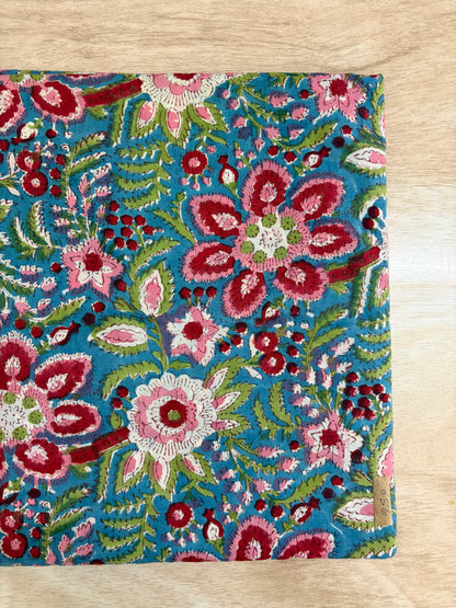 100% Cotton Hand Block Print Fabric | Multicolor Floral Cotton Fabric | Jaipur Handmade Printed Fabric for Apparel, Home Furnishing & Crafts
