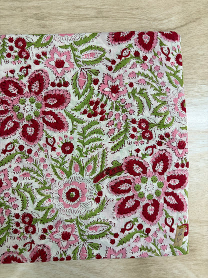 100% Cotton Hand Block Print Fabric | Multicolor Floral Cotton Fabric | Jaipur Handmade Printed Fabric for Apparel, Home Furnishing & Crafts (Copy)