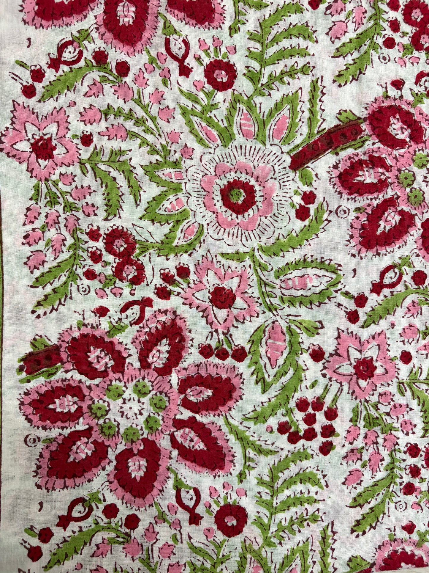 100% Cotton Hand Block Print Fabric | Multicolor Floral Cotton Fabric | Jaipur Handmade Printed Fabric for Apparel, Home Furnishing & Crafts (Copy)