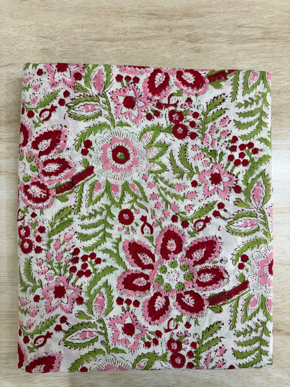 100% Cotton Hand Block Print Fabric | Multicolor Floral Cotton Fabric | Jaipur Handmade Printed Fabric for Apparel, Home Furnishing & Crafts (Copy)