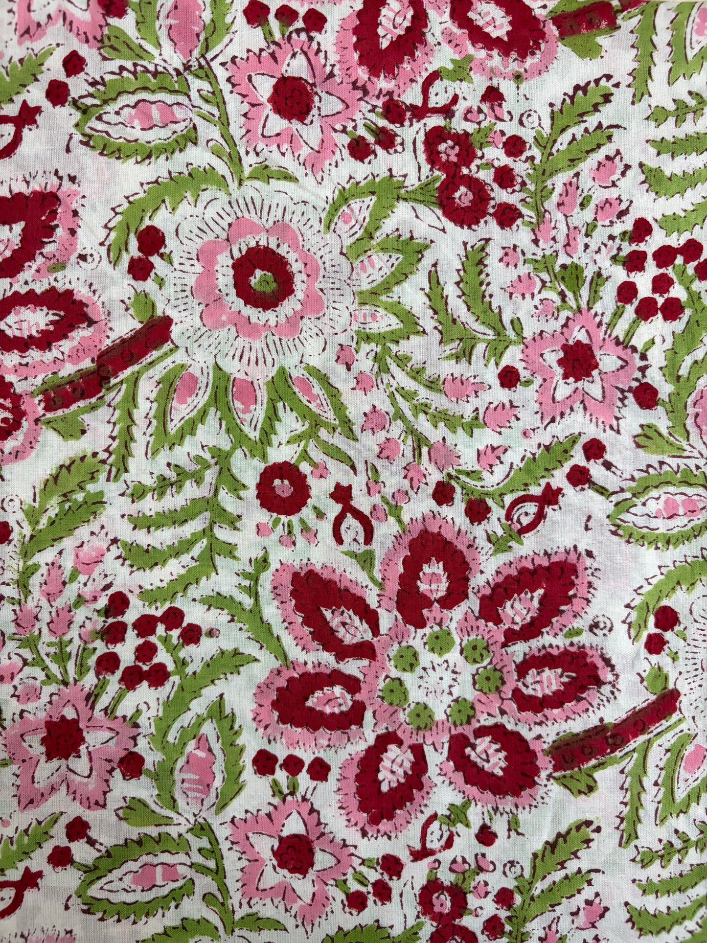 100% Cotton Hand Block Print Fabric | Multicolor Floral Cotton Fabric | Jaipur Handmade Printed Fabric for Apparel, Home Furnishing & Crafts (Copy)