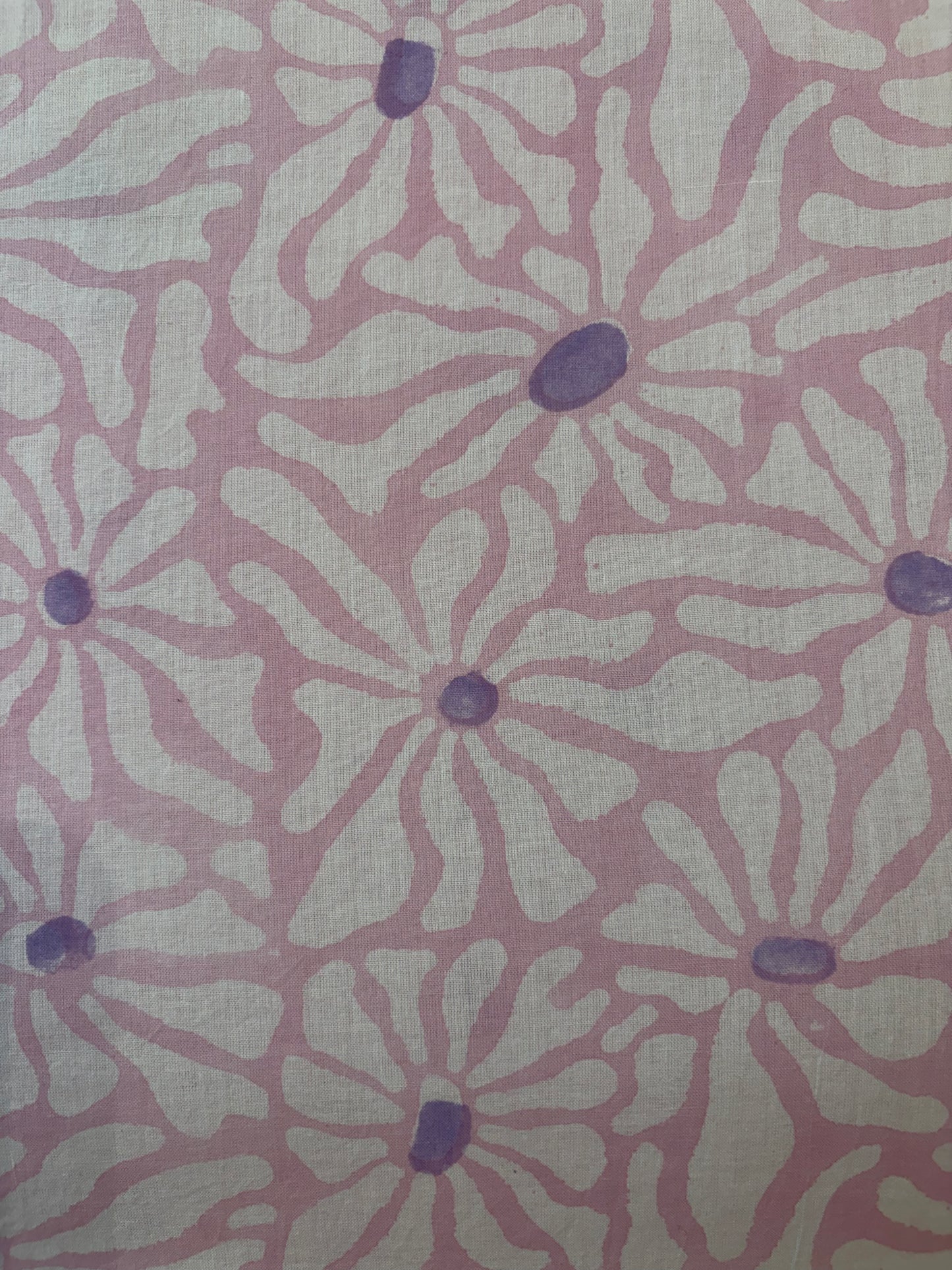 100% Cotton Hand Block Print Fabric | Floral Daisy Print Cotton Fabric | Soft Cambric Fabric for Apparel & Home Textile