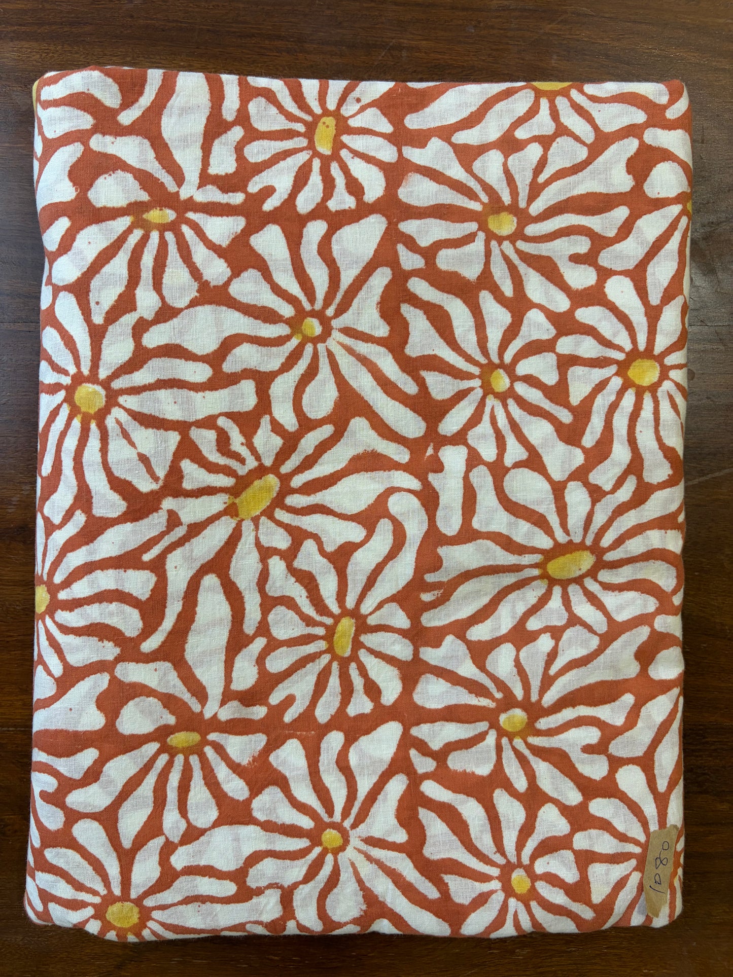 100% Cotton Hand Block Print Fabric | Floral Daisy Print Cotton Fabric | Soft Cambric Fabric for Apparel & Home Textile