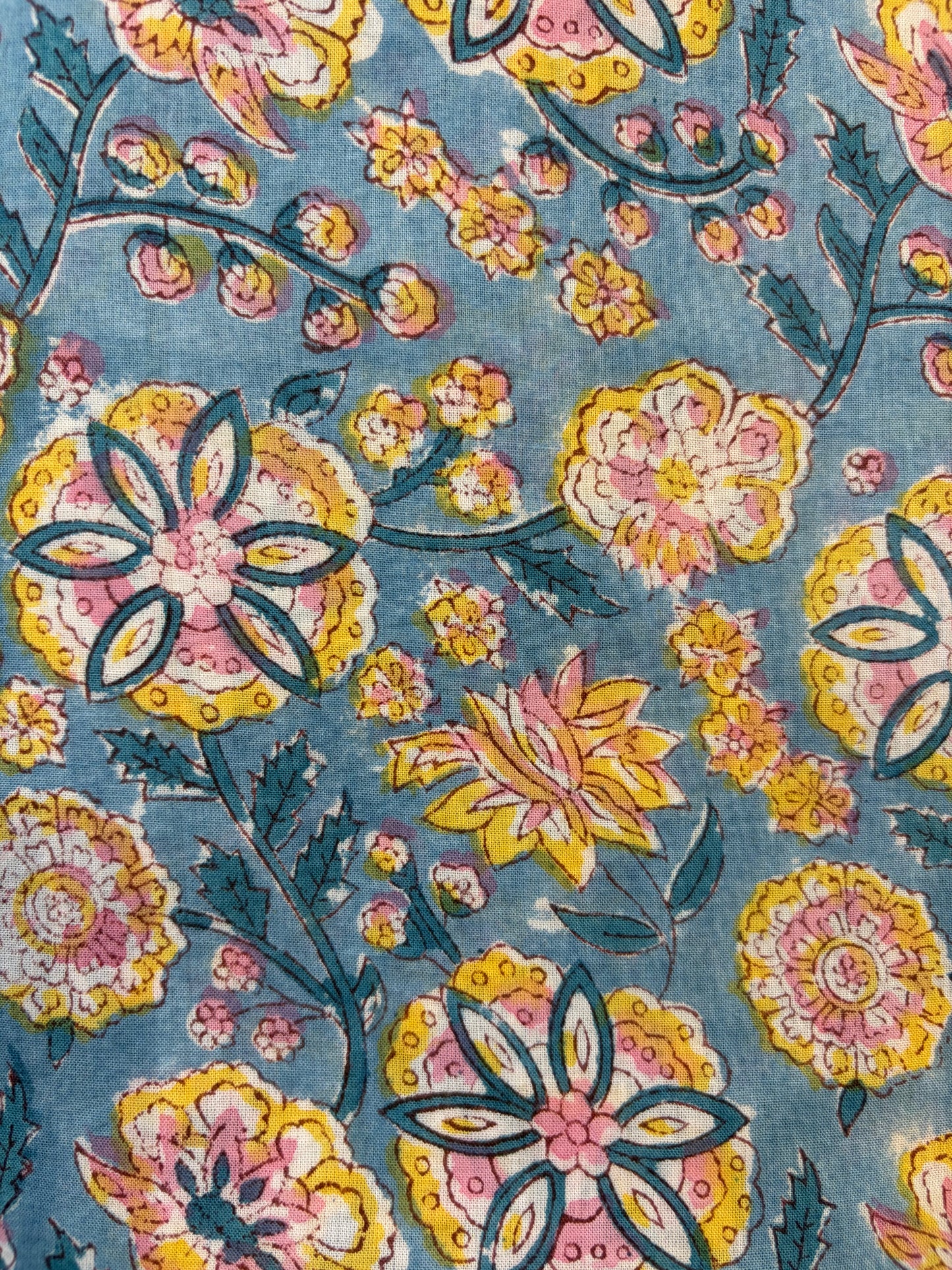 100% Cotton Hand Block Print Fabric | Vintage Floral Cotton Fabric | Jaipur Block Printed Dress Material | Custom Colors Available