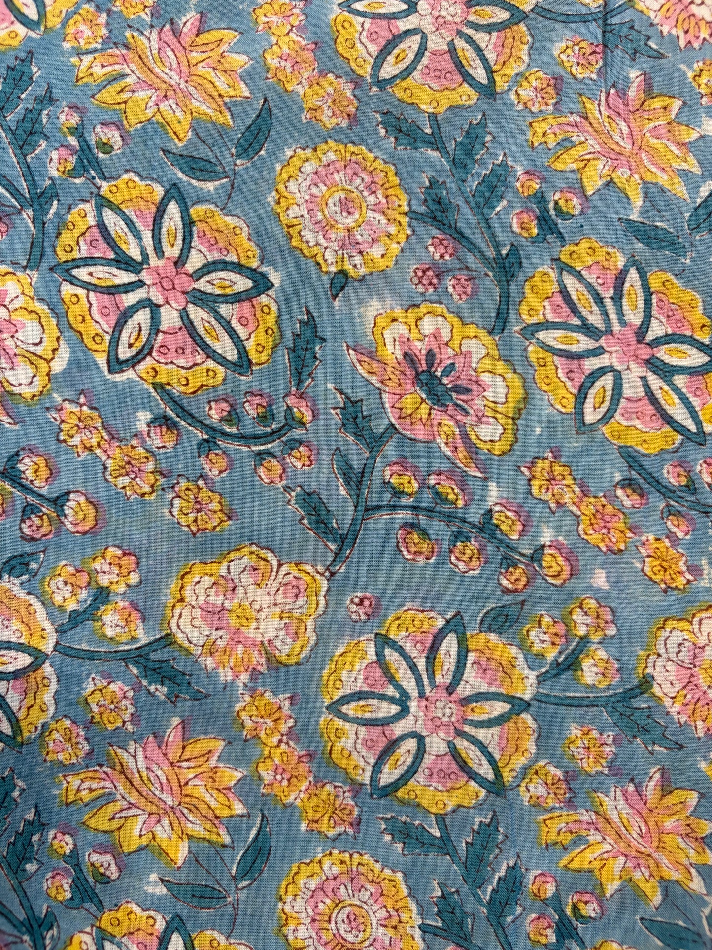 100% Cotton Hand Block Print Fabric | Vintage Floral Cotton Fabric | Jaipur Block Printed Dress Material | Custom Colors Available