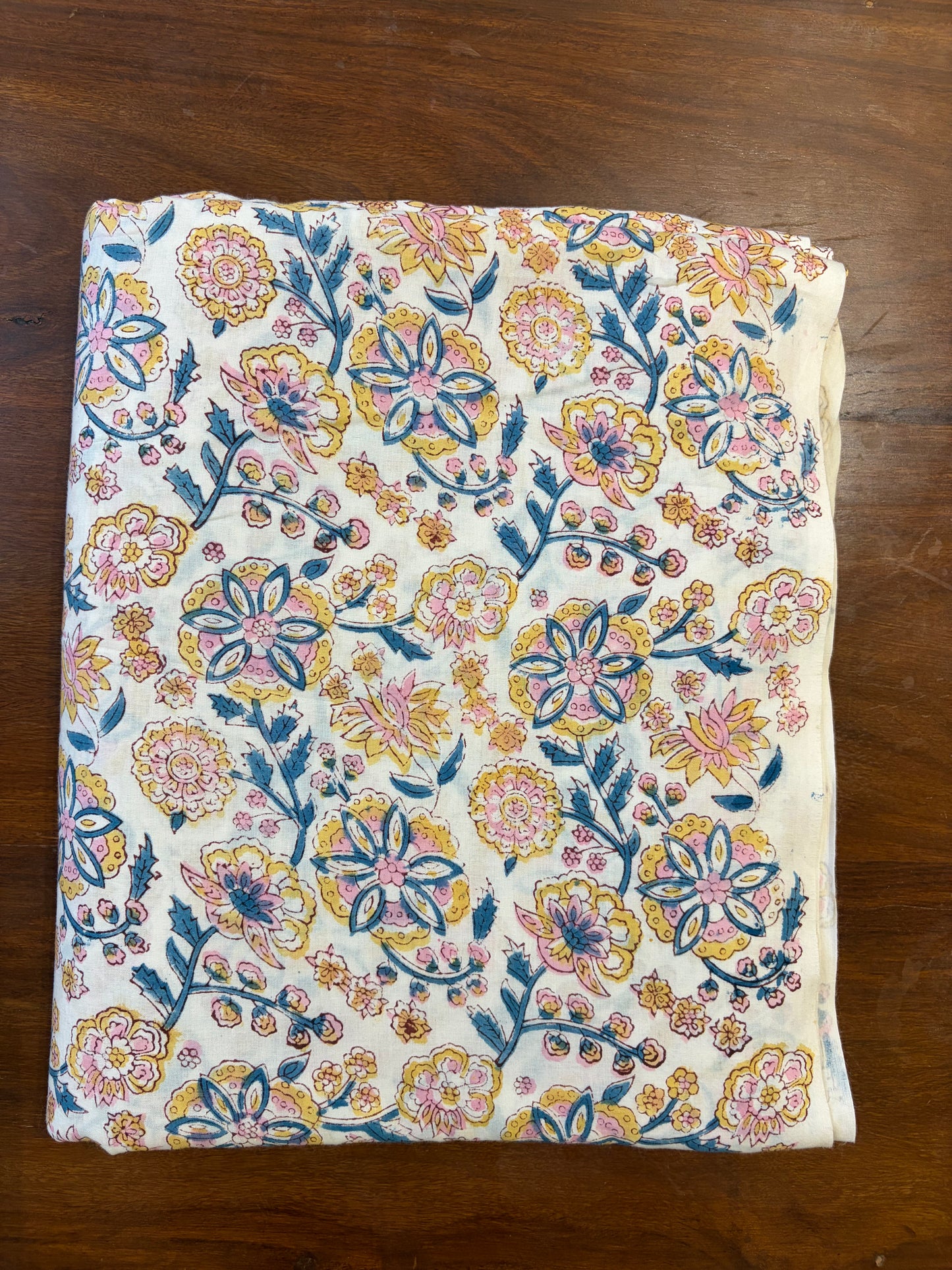100% Cotton Hand Block Print Fabric | Vintage Floral Cotton Fabric | Jaipur Block Printed Dress Material | Custom Colors Available