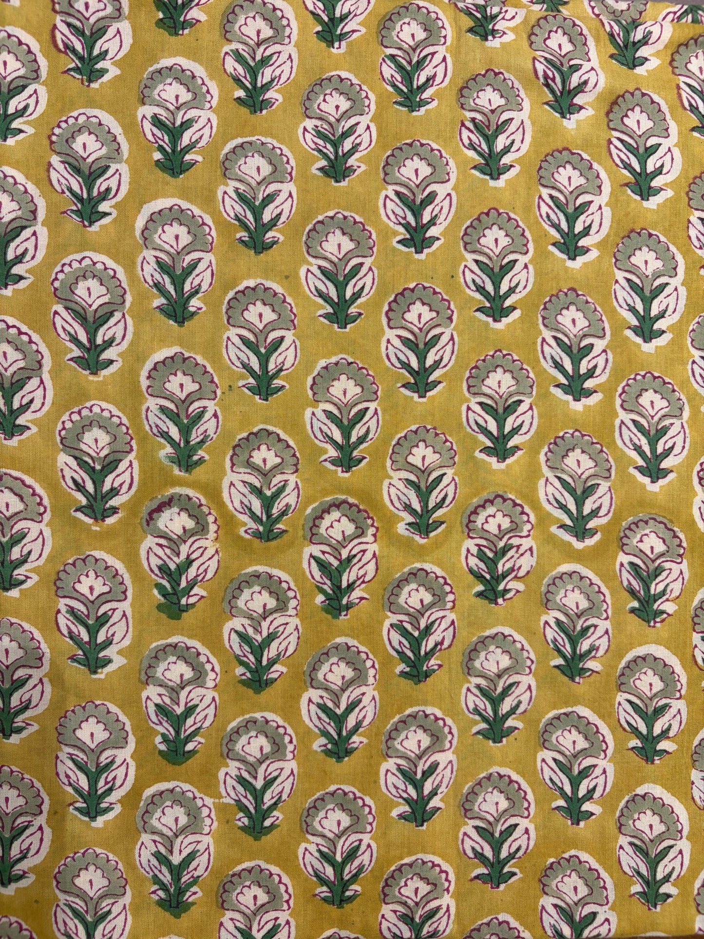 100% Cotton Hand Block Print Paisley Fabric | Mustard Floral Paisley Cotton Fabric | Jaipur Printed Dress Material Manufacturer