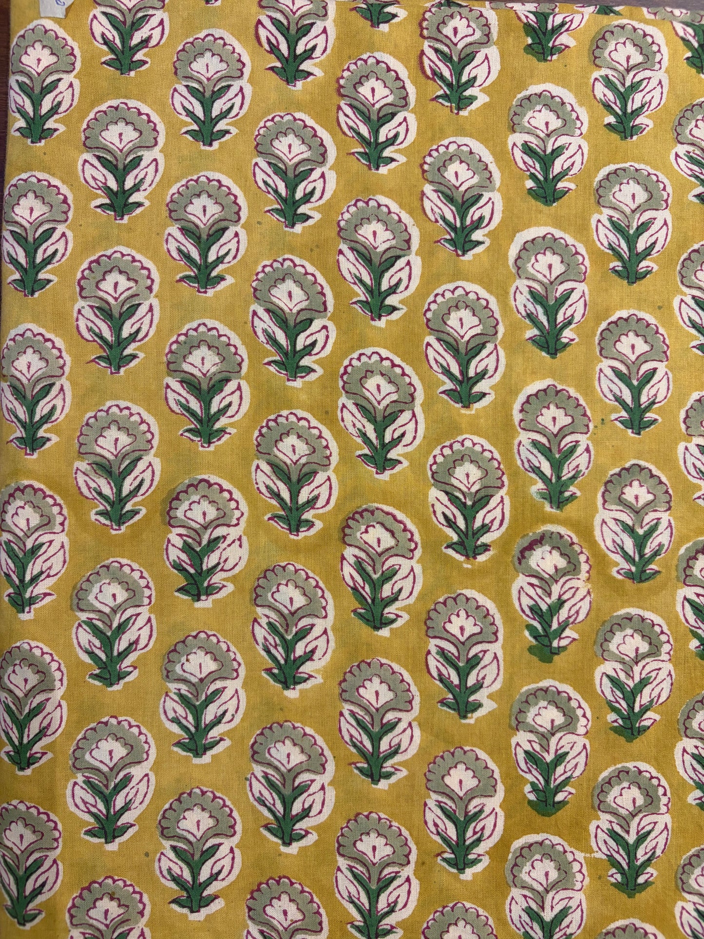 100% Cotton Hand Block Print Paisley Fabric | Mustard Floral Paisley Cotton Fabric | Jaipur Printed Dress Material Manufacturer