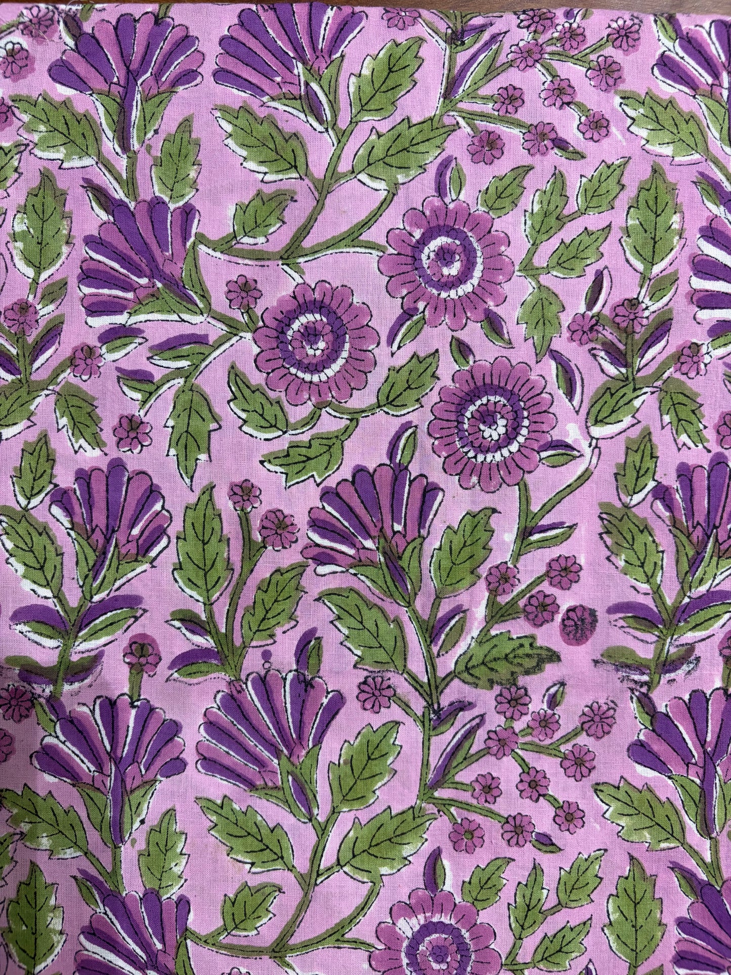 100% Cotton Hand Block Print Paisley 100% Cotton Hand Block Print Floral Fabric | Lavender Botanical Cotton Fabric | Coordinated Print Collection | Jaipur Manufacturer