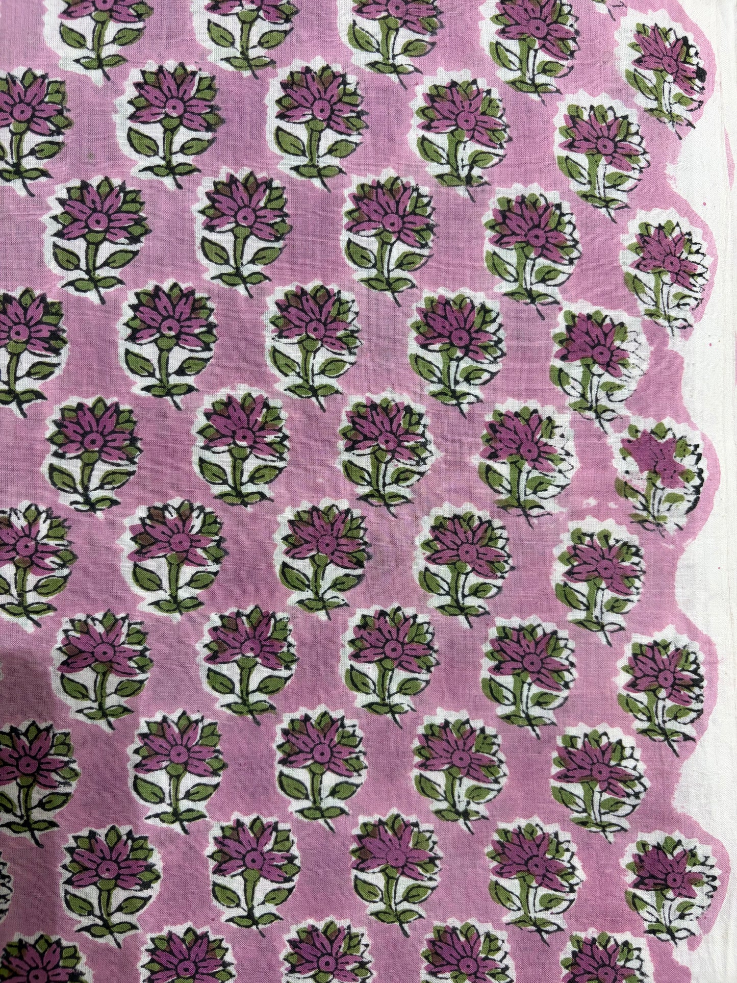 100% Cotton Hand Block Print Paisley 100% Cotton Hand Block Print Floral Fabric | Lavender Botanical Cotton Fabric | Coordinated Print Collection | Jaipur Manufacturer