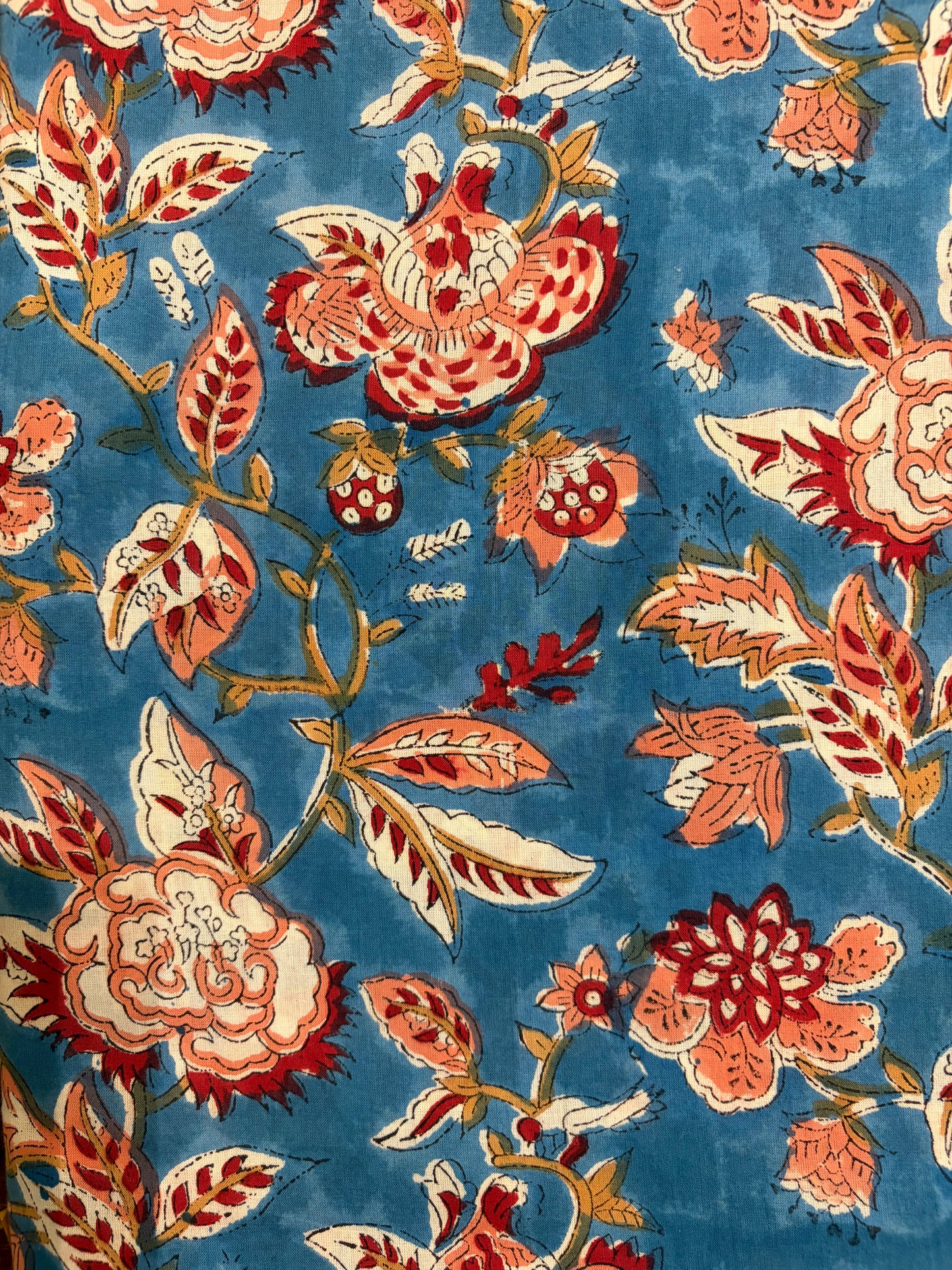 100% Cotton Hand Block Print Fabric 100% Cotton Hand Block Print Floral Vine Fabric | Vintage Botanical Cotton Fabric | Jaipur Printed Cotton Fabric Manufacturer
