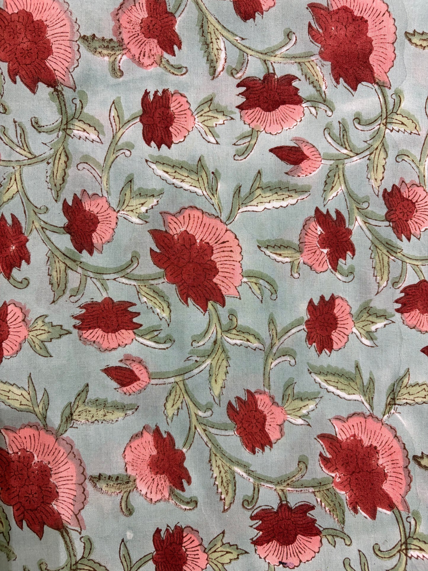 100% Cotton Hand Block Printed Fabric | Tropical Floral & Leaf Print Cotton Fabric | Jaipur Block Print Textile | Wholesale Fabric Manufacturer (Copy)