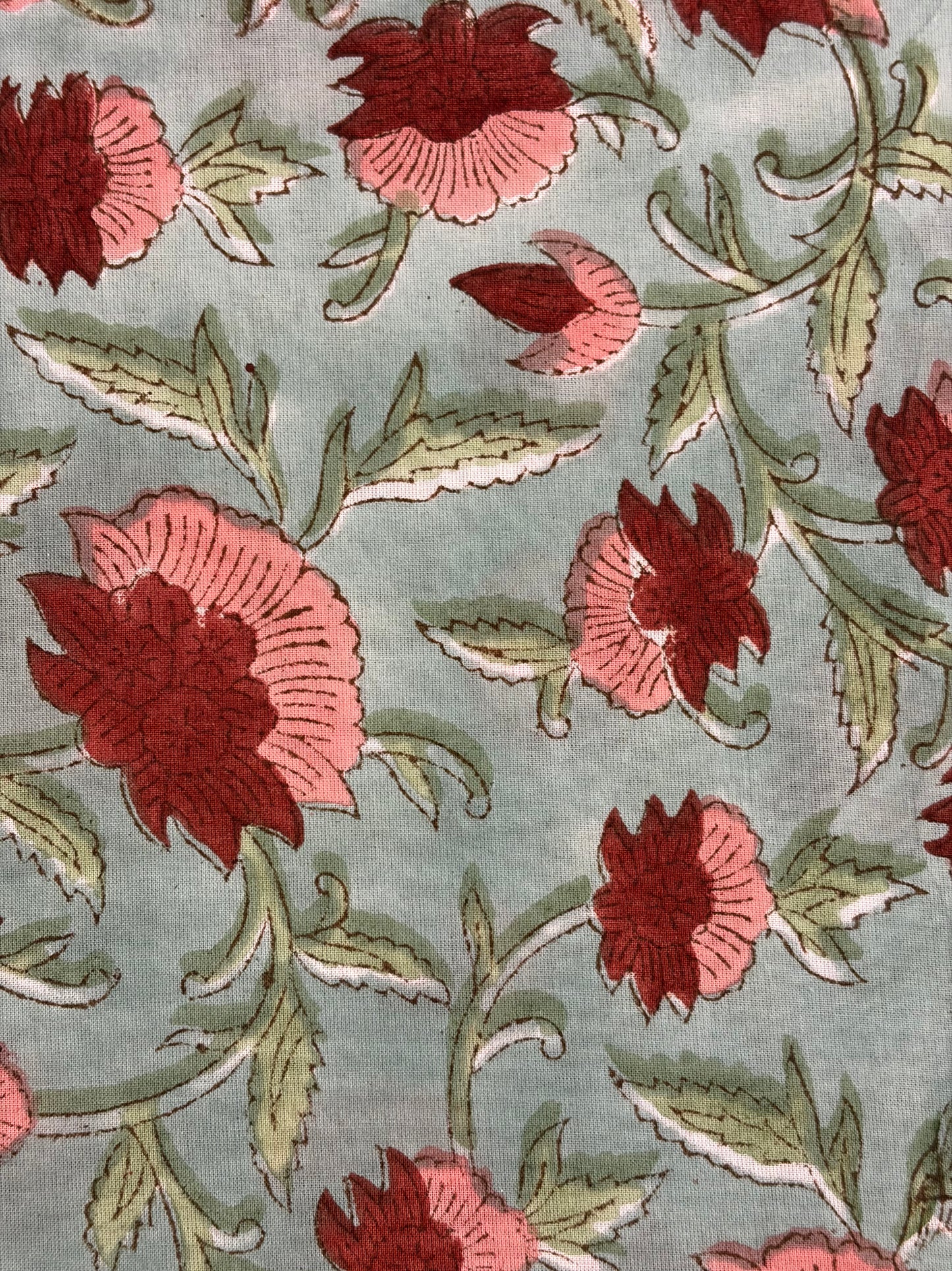 100% Cotton Hand Block Printed Fabric | Tropical Floral & Leaf Print Cotton Fabric | Jaipur Block Print Textile | Wholesale Fabric Manufacturer (Copy)