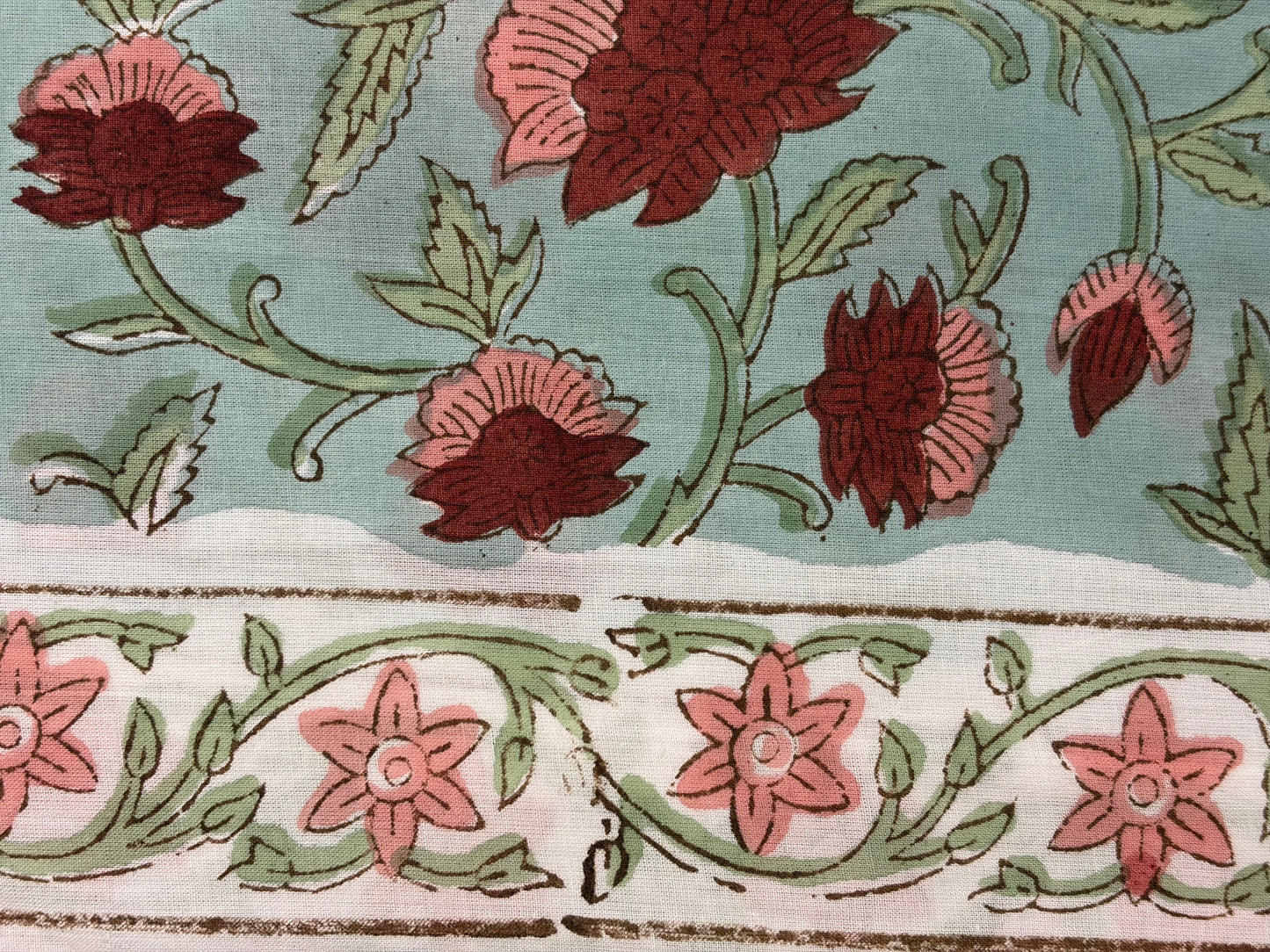 100% Cotton Hand Block Printed Fabric | Tropical Floral & Leaf Print Cotton Fabric | Jaipur Block Print Textile | Wholesale Fabric Manufacturer (Copy)