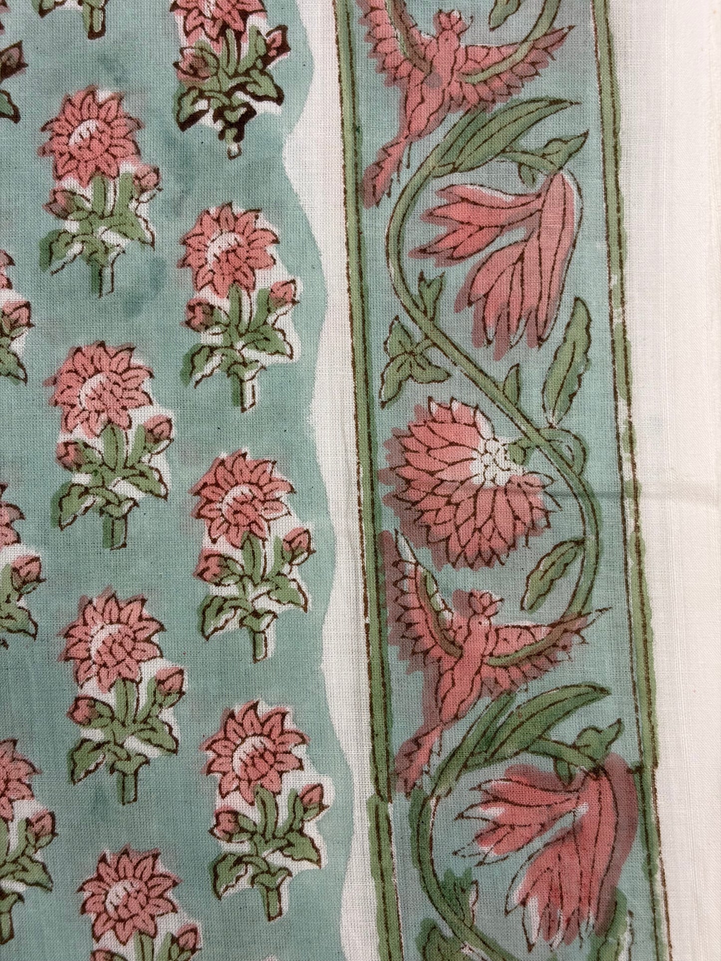 100% Cotton Hand Block Printed Fabric | Tropical Floral & Leaf Print Cotton Fabric | Jaipur Block Print Textile | Wholesale Fabric Manufacturer (Copy)
