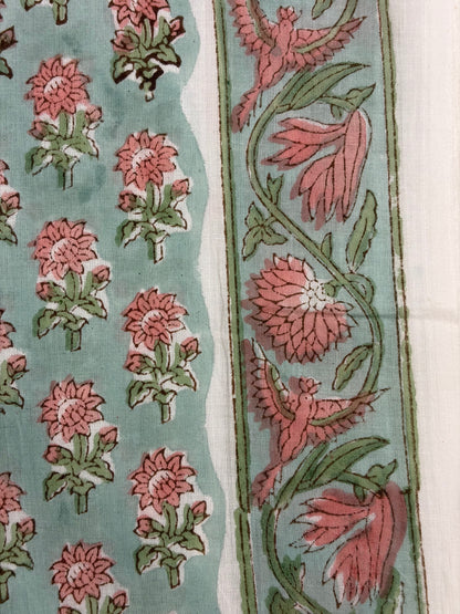 100% Cotton Hand Block Printed Fabric | Tropical Floral & Leaf Print Cotton Fabric | Jaipur Block Print Textile | Wholesale Fabric Manufacturer (Copy)
