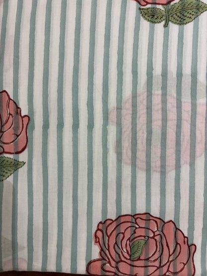 100% Cotton Hand Block Printed Fabric | Tropical Floral & Leaf Print Cotton Fabric | Jaipur Block Print Textile | Wholesale Fabric Manufacturer (Copy)