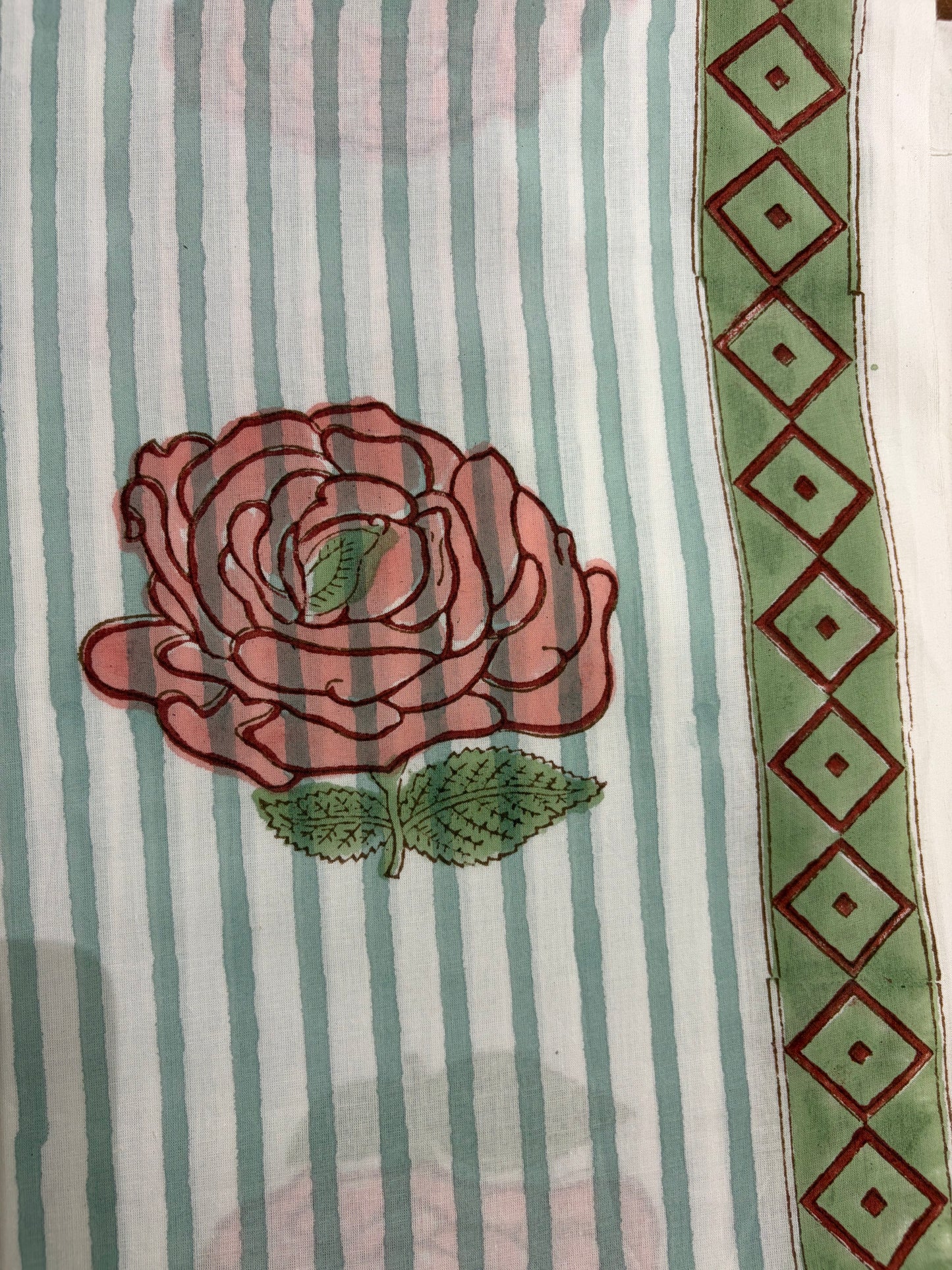 100% Cotton Hand Block Printed Fabric | Tropical Floral & Leaf Print Cotton Fabric | Jaipur Block Print Textile | Wholesale Fabric Manufacturer (Copy)