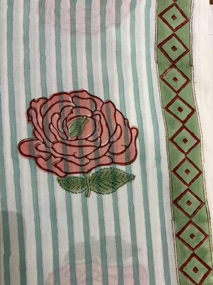 100% Cotton Hand Block Printed Fabric | Tropical Floral & Leaf Print Cotton Fabric | Jaipur Block Print Textile | Wholesale Fabric Manufacturer (Copy)