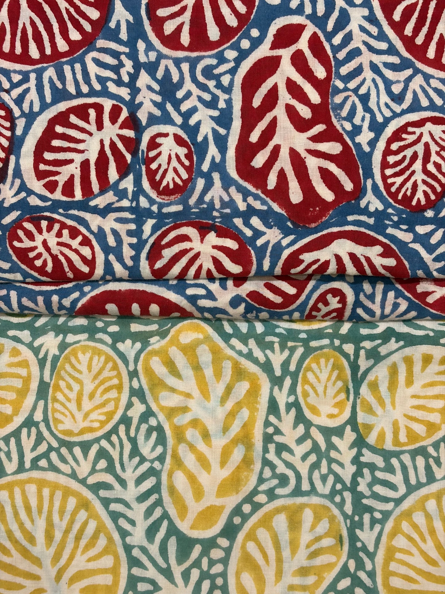 100% Cotton Hand Block Printed Fabric | Tropical Floral & Leaf Print Cotton Fabric | Jaipur Block Print Textile | Wholesale Fabric Manufacturer (Copy)
