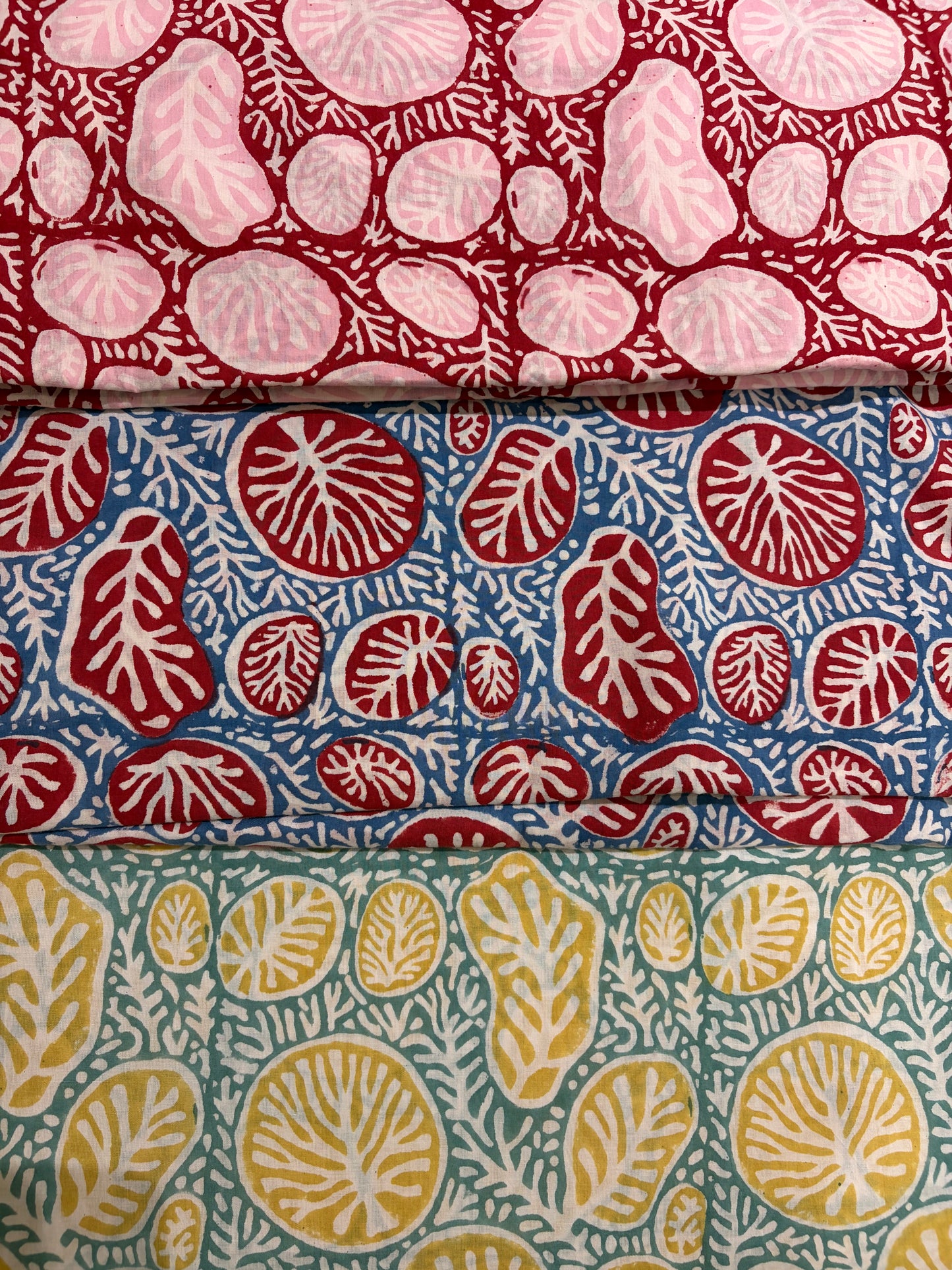 100% Cotton Hand Block Printed Fabric | Tropical Floral & Leaf Print Cotton Fabric | Jaipur Block Print Textile | Wholesale Fabric Manufacturer (Copy)