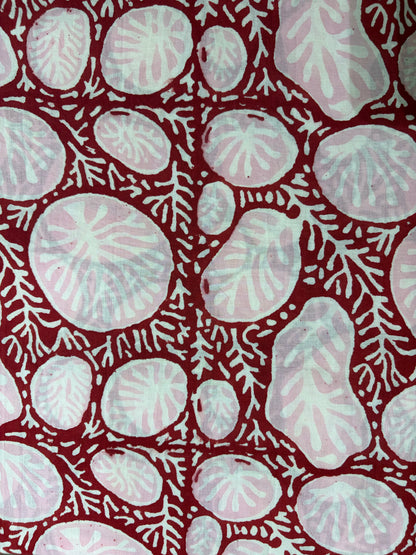 100% Cotton Hand Block Printed Fabric | Tropical Floral & Leaf Print Cotton Fabric | Jaipur Block Print Textile | Wholesale Fabric Manufacturer (Copy)