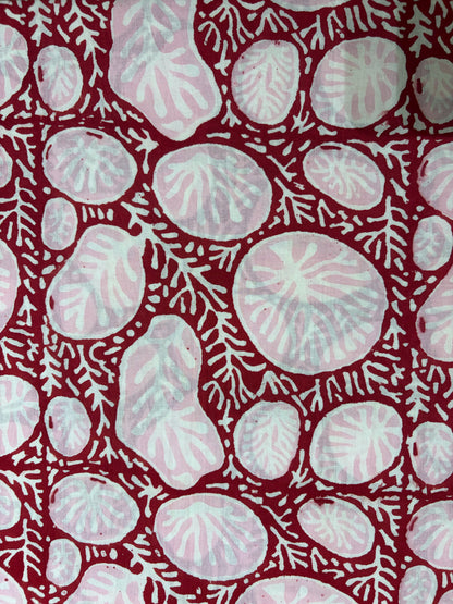 100% Cotton Hand Block Printed Fabric | Tropical Floral & Leaf Print Cotton Fabric | Jaipur Block Print Textile | Wholesale Fabric Manufacturer (Copy)
