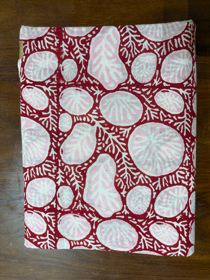 100% Cotton Hand Block Printed Fabric | Tropical Floral & Leaf Print Cotton Fabric | Jaipur Block Print Textile | Wholesale Fabric Manufacturer (Copy)