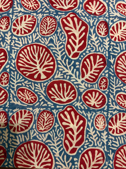 100% Cotton Hand Block Printed Fabric | Tropical Floral & Leaf Print Cotton Fabric | Jaipur Block Print Textile | Wholesale Fabric Manufacturer (Copy)