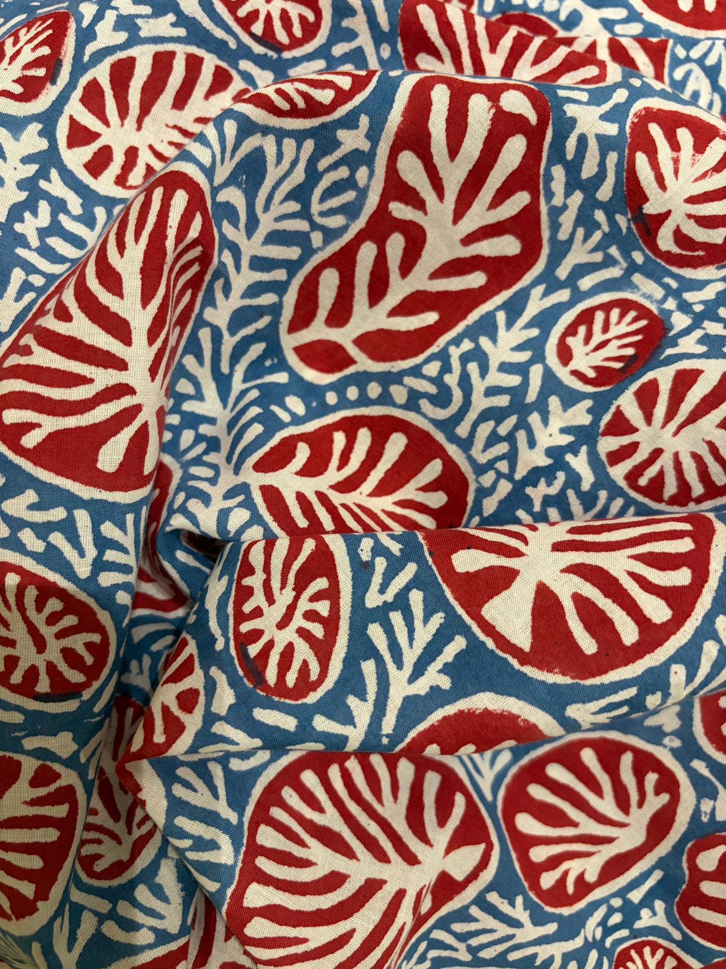 100% Cotton Hand Block Printed Fabric | Tropical Floral & Leaf Print Cotton Fabric | Jaipur Block Print Textile | Wholesale Fabric Manufacturer (Copy)