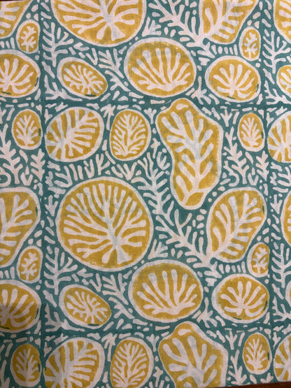 100% Cotton Hand Block Printed Fabric | Tropical Floral & Leaf Print Cotton Fabric | Jaipur Block Print Textile | Wholesale Fabric Manufacturer (Copy)