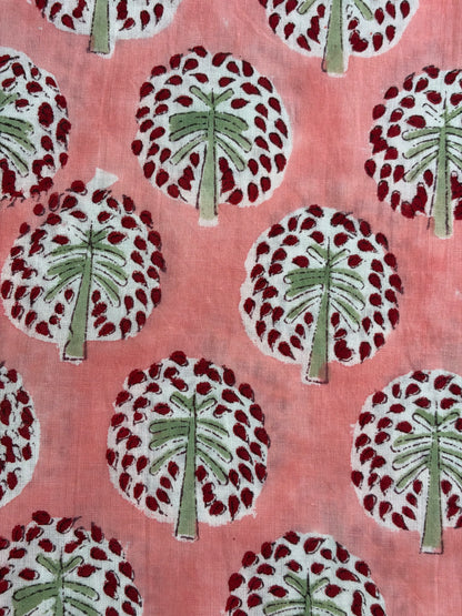 100% Cotton Hand Block Printed Fabric | Floral & Botanical Print with Coordinating Buta | Premium Jaipur Cotton Fabric | OEM & Wholesale Manufacturer Product