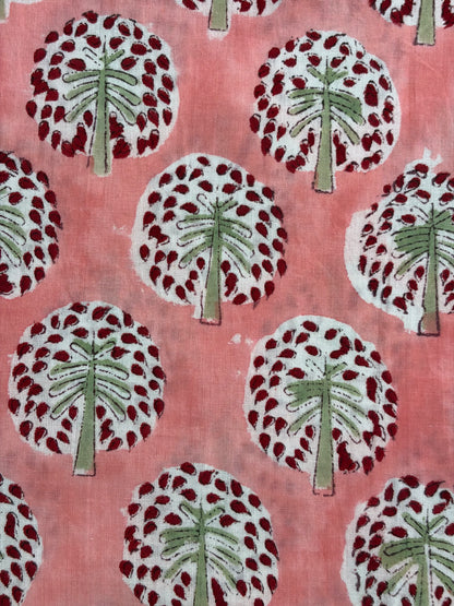 100% Cotton Hand Block Printed Fabric | Floral & Botanical Print with Coordinating Buta | Premium Jaipur Cotton Fabric | OEM & Wholesale Manufacturer Product
