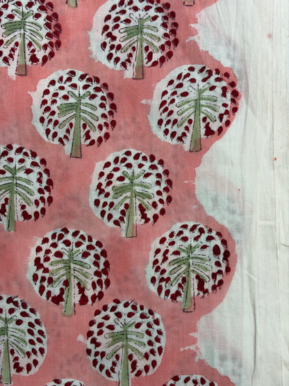 100% Cotton Hand Block Printed Fabric | Floral & Botanical Print with Coordinating Buta | Premium Jaipur Cotton Fabric | OEM & Wholesale Manufacturer Product