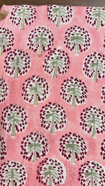 100% Cotton Hand Block Printed Fabric | Floral & Botanical Print with Coordinating Buta | Premium Jaipur Cotton Fabric | OEM & Wholesale Manufacturer Product